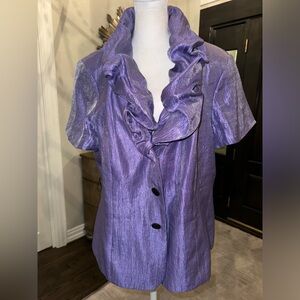 Adrianna Papell purple blazer: blouse size 8